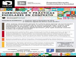 Currículum y Prácticas Escolares en Contexto con opción a Especialización