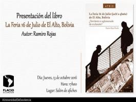 Presentación del libro: 'La Feria 16 de julio de El Alto-Bolivia. ¿Territorio o aglomerado de exclusión?'