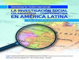 Seminario internacional  La investigación social colaborativa comprometida en A.L.