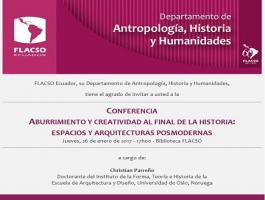 Conferencia  Aburrimiento y creatividad al final de la historia: espacios y arquitecturas posmodernas