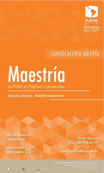 Abierta la convocatoria a la Maestría en Políticas Públicas Comparadas