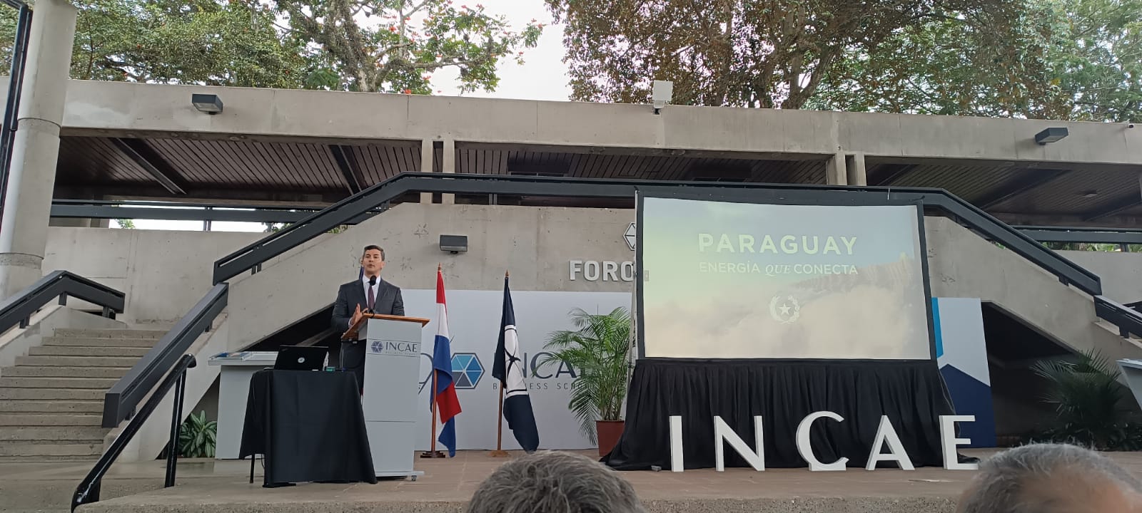 Secretaria General de FLACSO asiste a conferencia dictada por el Presidente de la República del Paraguay en INCAE
