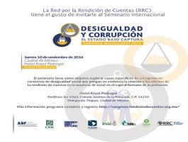 Seminario Internacional 2016  "Desigualdad y corrupción: El Estado bajo captura"