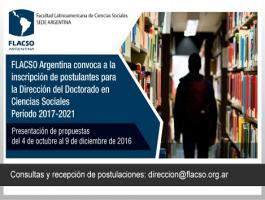 Convocatoria a postulantes para la Dirección del Doctorado