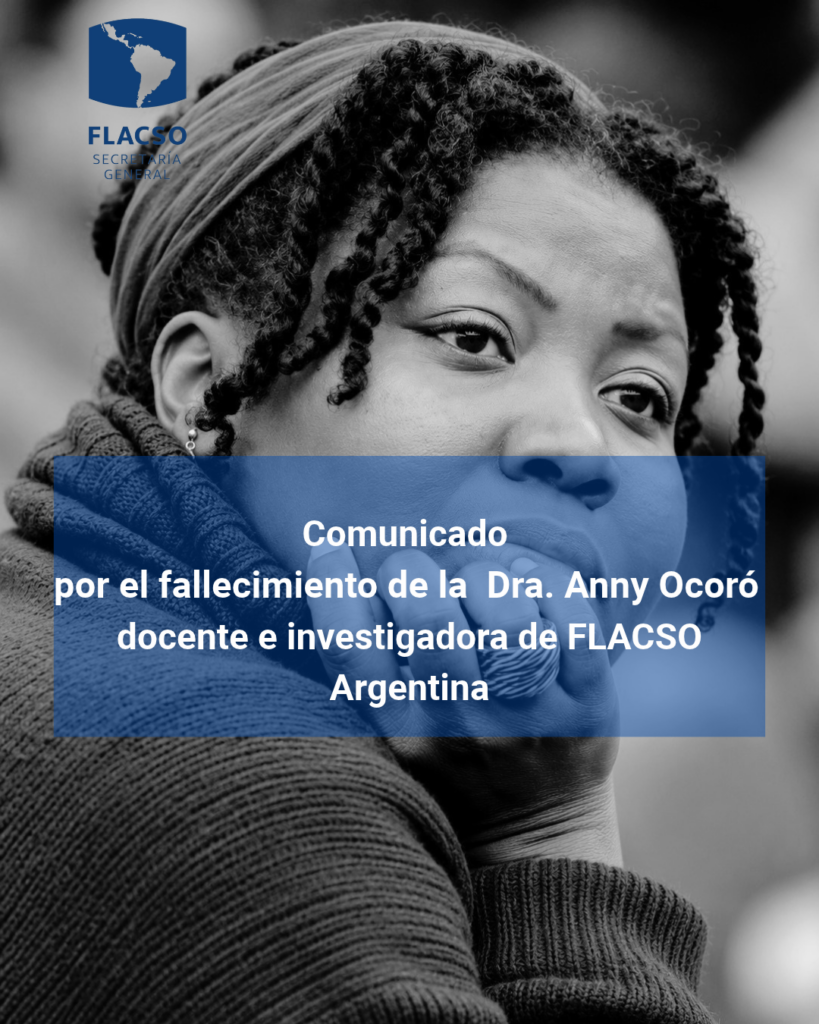 Comunicado por el fallecimiento de la Dra. Anny Ocoró